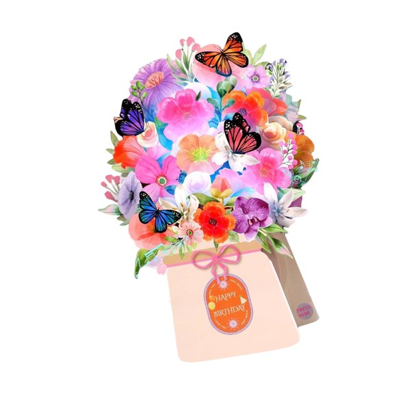 AOOOWER Music Bouquet 3D Birthday Flower Card For Birthday Exploding Cards Flower
