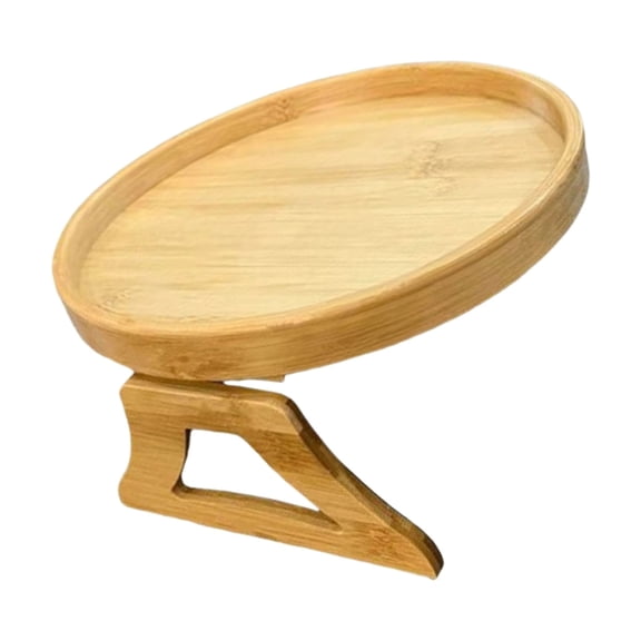 AOOOWER Natural Wood Foldable Armrest Tray Adjustable Foldable Designs for Sofa Bedside Desk Storage Organizers