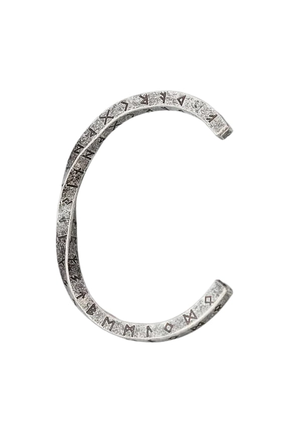 Nordic Inspired Rune Cuff Bracelet for Men Stainless Steel Designs Bangle