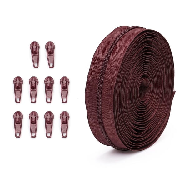 AOOOWER Nylon Coil Zippers #3 Zippers Repair Kits Zips Pulls Sliders Sewing Zippers Supplies for Sewing and Crafting