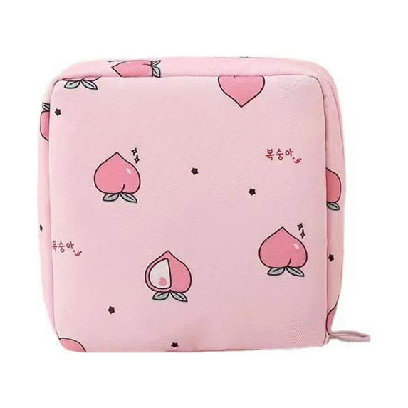 AOOOWER Nylon Sanitary Napkin Storage Bags Period Bag Pad Bags School Sanitary Pouch with Zipper for Teen Girls Women Ladies
