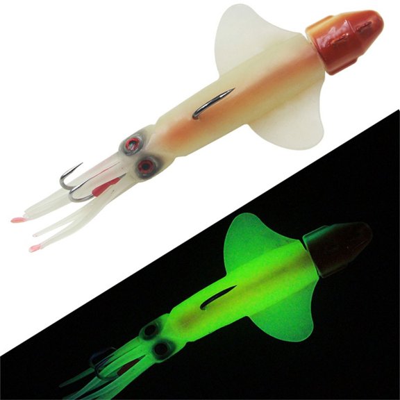 AOOOWER Octopuses Skirt Trolling Lures Luminous Octopuses Squids Skirts Fishing Lures Soft Plastic Fishing Baits Fishing Accessorys