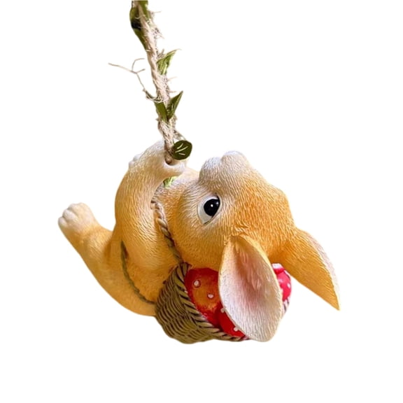 AOOOWER Outdoor Climbing Rabbit Statue s Hanging Bunnies Figurine Garden Balcony Decors