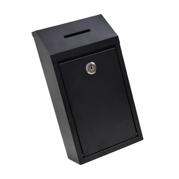 AOOOWER Outdoor Locked Mailbox Mailbox Rainproof Wall School Mail Thickened Steel Security Mailbox for Donation Suggestion