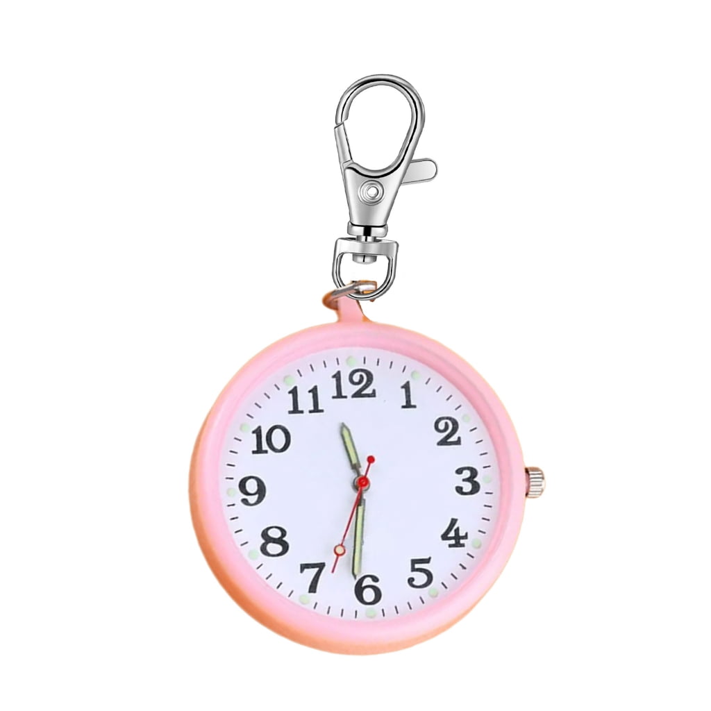 AOOOWER Oversized Keychain Clock Plastic Keyring Pocket Watch ...