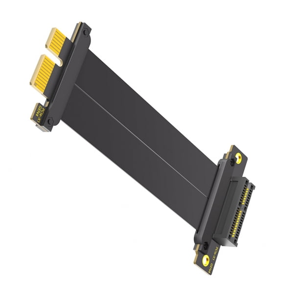 AOOOWER PCIE4.0 1X GPU Risers Cable 90 Degree to 180 Degree Angle Ribbon Extender Card