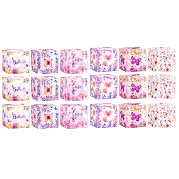 AOOOWER Pack Of 12/18 Stylish Pink Butterfly Gift Boxes For Weddings And Special Event