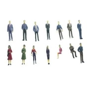 AOOOWER Pack Of 25 Miniature People Random Poses Figurines For Model City Scene With Vibrantly Color And Realistic Detail