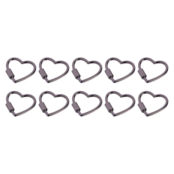 AOOOWER 10Pcs Heart Shape Buckles Keychain Clip Carabiner Hook for Key Bag Handbag Strap