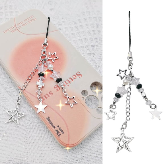 AOOOWER Pack of 3 Star Phone Strap Cute Phone Jewelry Alloy Material for Fashion Lover