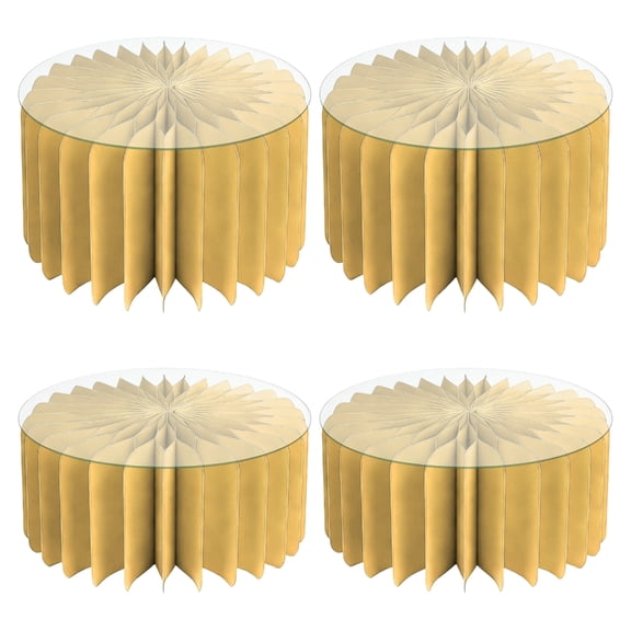 AOOOWER Pack of 4 Foldable User Friendly Dessert Stands for Cake Display Multiple Tiers Configuration Stable Use Treats Holders