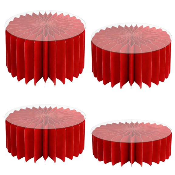 AOOOWER Pack of 4 Sustainable Foldable Dessert Stands Paper Materials for Tiered Sweet Displays in Gatherings Feature Four Size