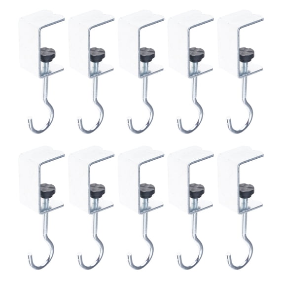 AOOOWER Pack of 5 Steel Desk Hook Rotatable Mounts for Backpacks Keys Towels Without Drilling Wall Friendly Home Use