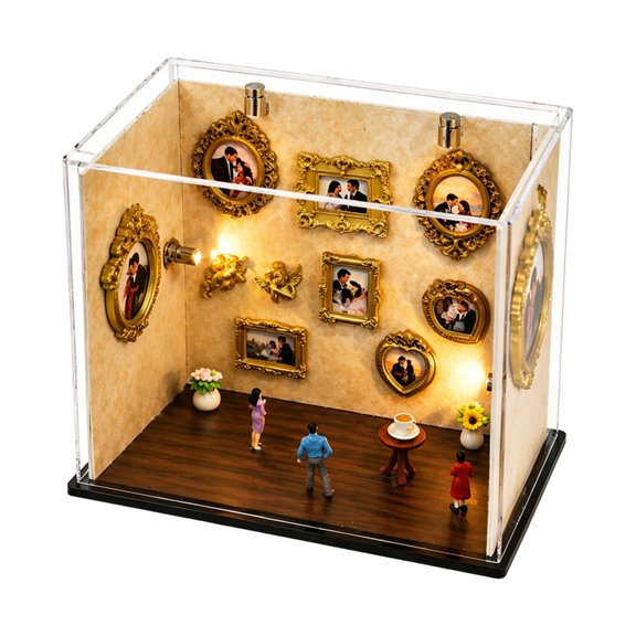 AOOOWER Personalize DIY Photo Memory Display Case DIY Mini Museums Silhouettes Box