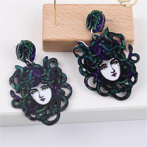AOOOWER Personalized Exaggerated Snake Head Drop Earring Jewelry Decor