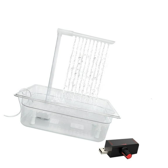 AOOOWER Pet Bird Bath Box Easy to Continuous Water Circulation Automatic Fountain with MultiTap Bathtub Pet Bird Bath Tub