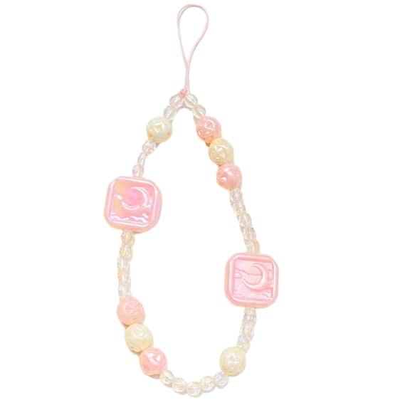 AOOOWER Phone Charm Straps Universally Cellphone Lanyard Wrist Straps Beaded Phone Chain String Handmade Phone Lanyard