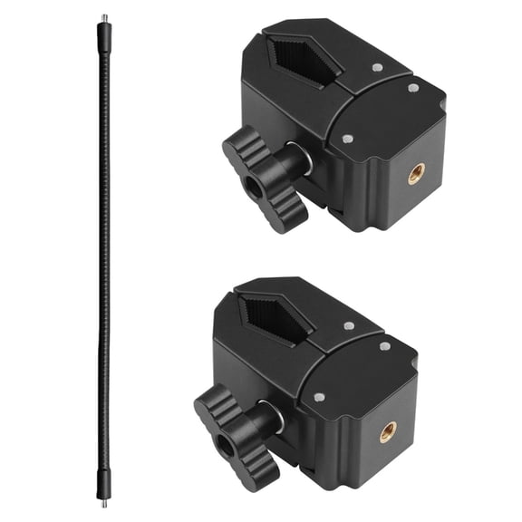 AOOOWER Photography Flexible Arm Double Strong Clamp Outdoor Mount Holder for Camera