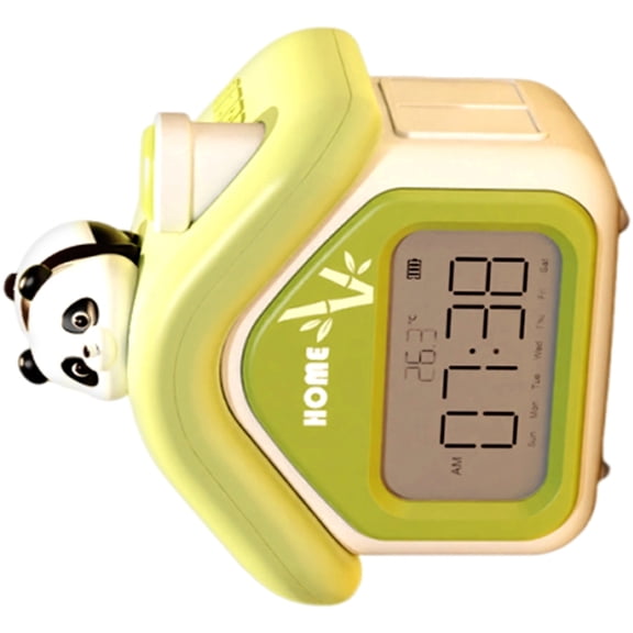 AOOOWER Plastic Alarm Clock Cute Digital LED Clock Rechargeable Bedside Use For Students