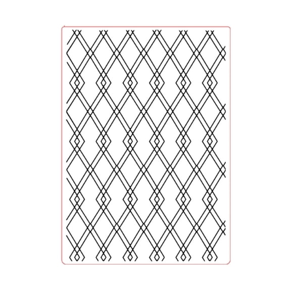 AOOOWER Plastic Embossing Plate Grid Background Embossing Folder For Kids Adults Crafting Activity Easy to Use