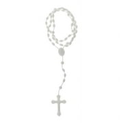AOOOWER Plastic Rosary Beads Luminous Necklace Catholicism Prayer Religious Jewelry