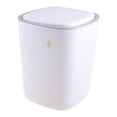 thumbnail image 1 of AOOOWER Plastic Trash Can with Lid Press Waste Paper Bin Dustproof Multifunction for Home Kicthen Bathroom Living Room Garbage Organizer, 1 of 19