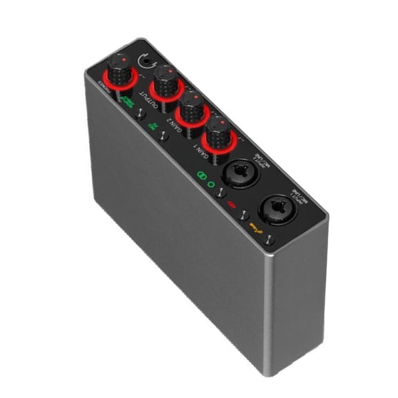 AOOOWER Plug And Play USB Recording Sound Card Metal Studio Quality Audios Interfaces