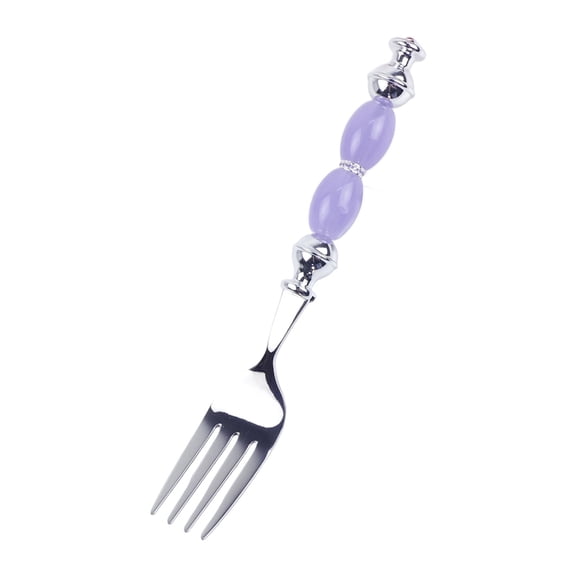 AOOOWER Portable Beaded Handle Tableware Set For Sweet Dessert Fruits And Casual Dining Stainless Steel Cutlery