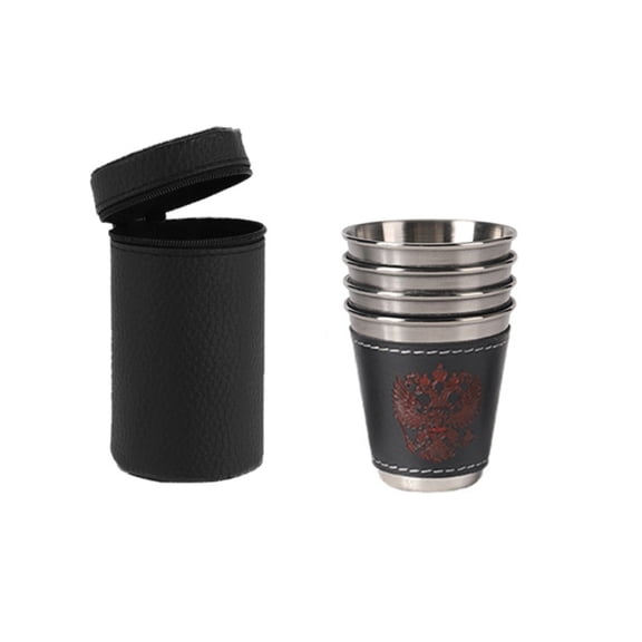 AOOOWER Portable Cover Link Shot Glasses 30/70/180ml Capacity Wine Cup for Gatherings