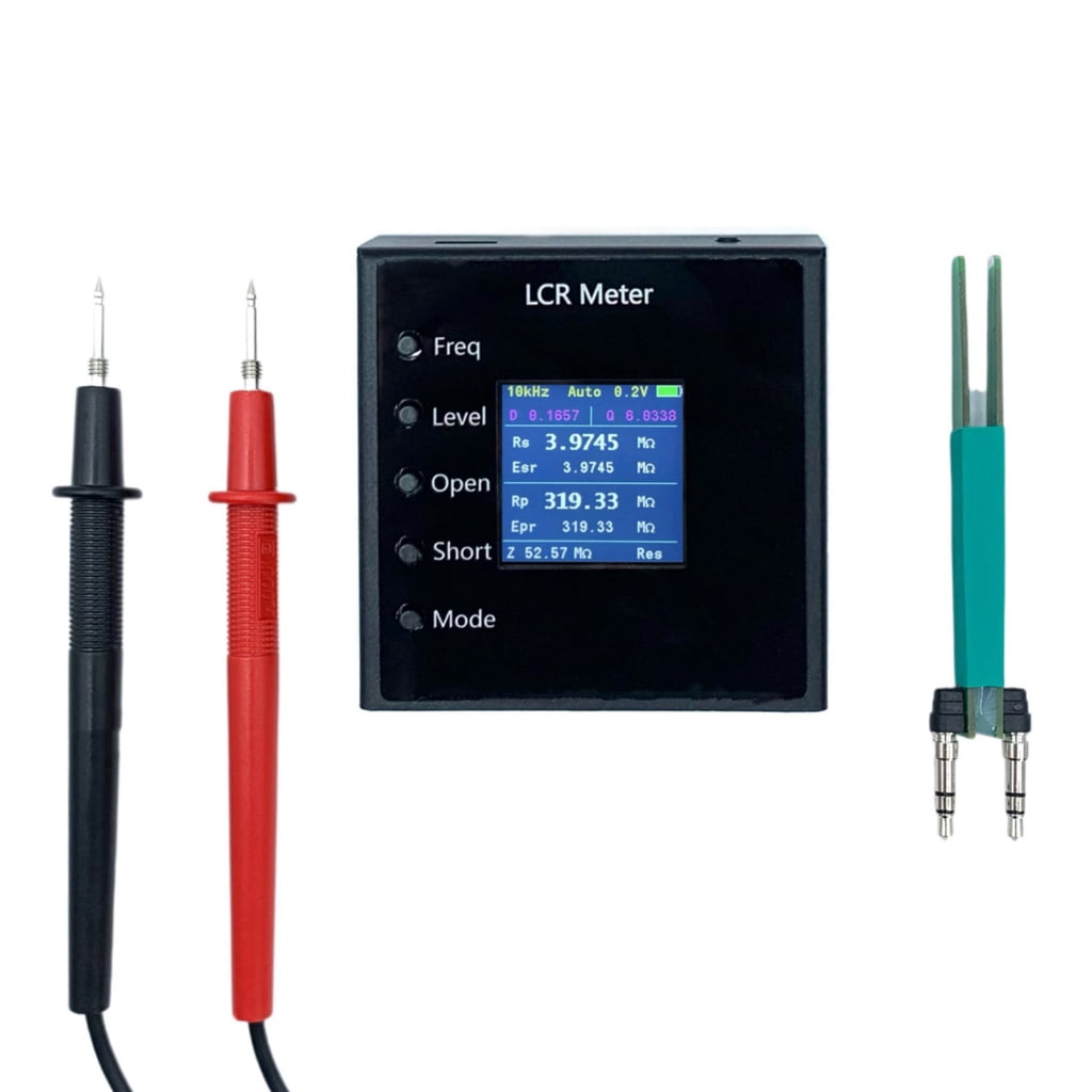 AOOOWER Portable Digital Meter Bridge Tweezer For Accurate Resistance Capacitance Inductance Measurement with 100kHz Frequency