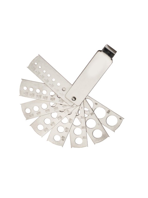 Portable Sturdy Stainless Steel Fan Gauge for Quick and Accurate Diamonds and Gemstones Measurements Casual Use