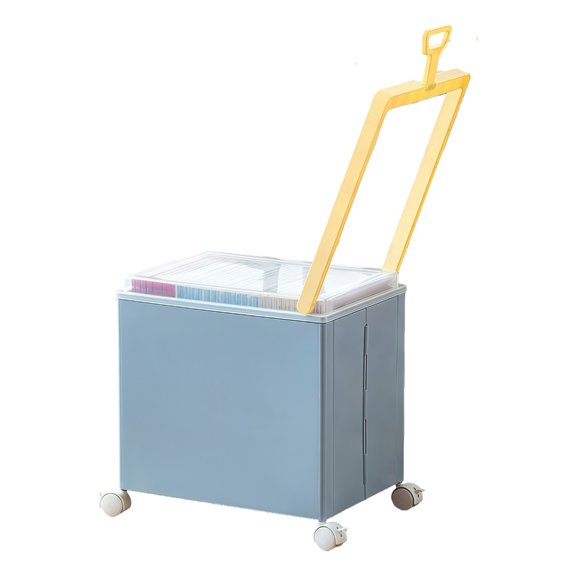 AOOOWER Practical Clear Top Rolling Storage Box On Wheels For Household Items