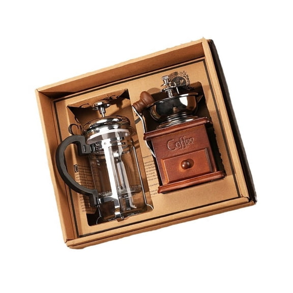 AOOOWER Premium Manual Coffee Grinders With Adjustable Setting And Durable French Press Coffee Brewing Set For Smooth Brewing
