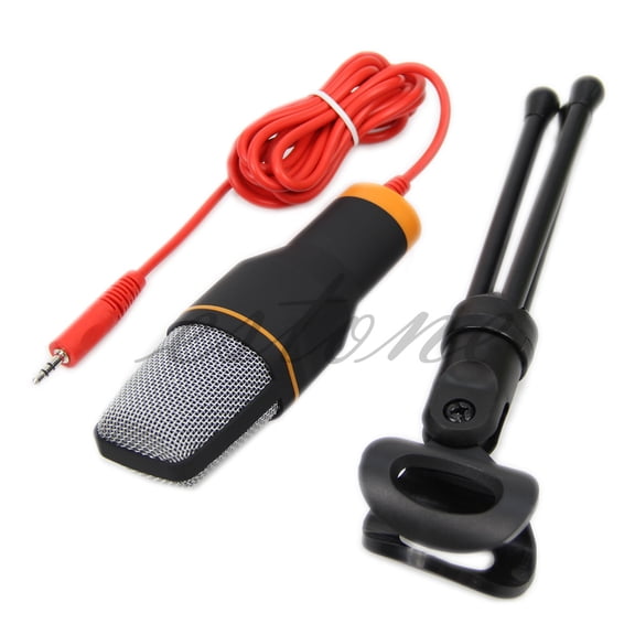 AOOOWER Processing Wired Microphone with Stand for Radio Braodcasting KTV Karaoke