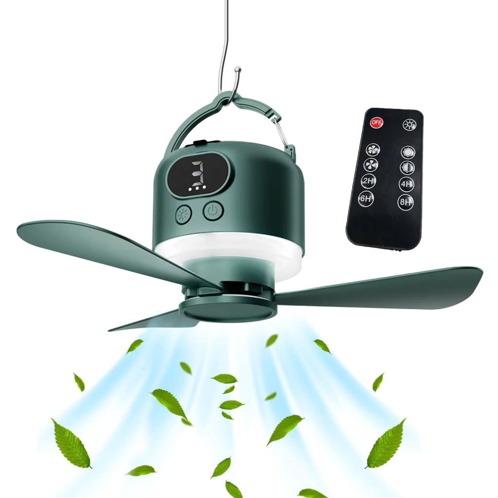 AOOOWER Quiet 3 Bladee 4 Speed USB Powereds Ceiling Fan Light for ...