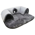 thumbnail image 1 of AOOOWER Quiet Play Cats Tunnel With Soft Interior Padding U Shape Design Foldable Shelter House For Easy Storage Indoor Cats Use, 1 of 7