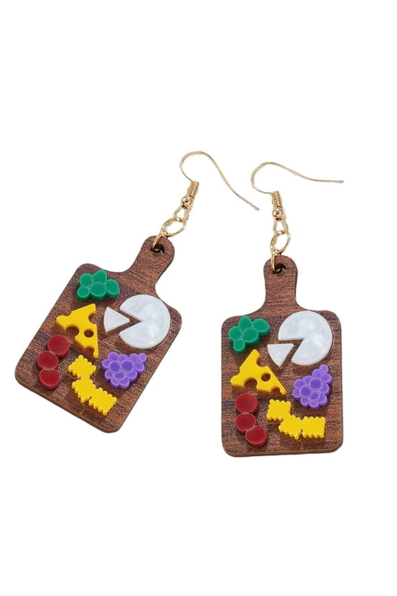 Quirky Miniature Food Plate Earrings for Trendsetters and Humorous Lovers