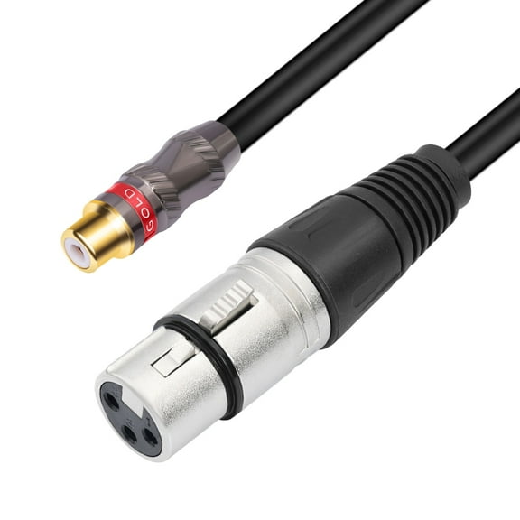 AOOOWER RCAs Female to 3Pin Female Sound Adapter Cable, Metal Connectors Cable for Mixers And Amplifiers