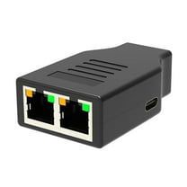 AOOOWER RJ45 Ethernet Splitter Adapter For 2 Devices Simultaneously Networking Sharing
