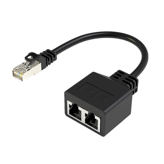AOOOWER RJ45 Splitter Connectors Adapter RJ45 Cable Extender 1 Male to 2 Female LAN Networking Socket Connectors