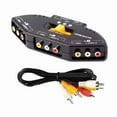thumbnail image 1 of AOOOWER Rcas Video Audios Splitter Compactly Design Seamlessly Switching Between 3Source, 1 of 7