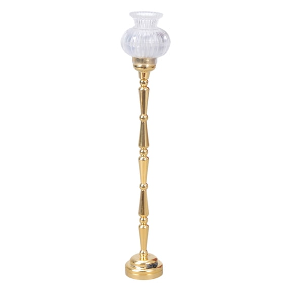 AOOOWER Realistic Bedroom Floor Lamp Miniature Furniture Model Doll Houses Accessory Realistic Lighting Toy Playset 1:12