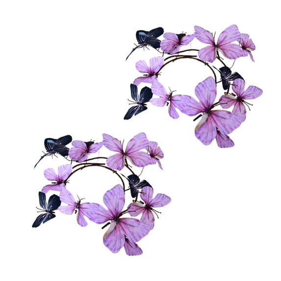 AOOOWER Realistiic Butterfly Rattans Artificial Flower Faux Silk Bouquets Indoor Decoration