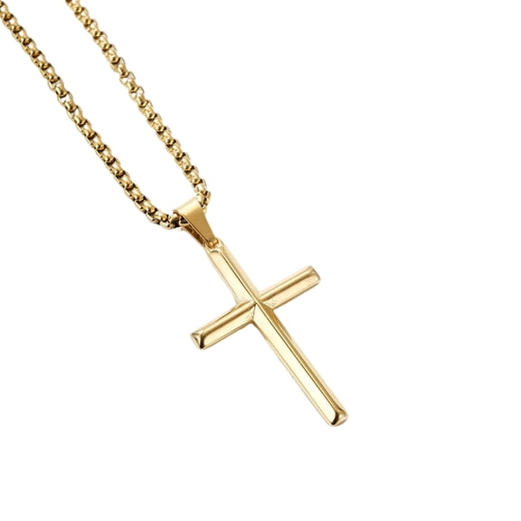 AOOOWER Religious Neckchain Crucifix Pendant Clavicle Chain Hypoallergenics Jewelry