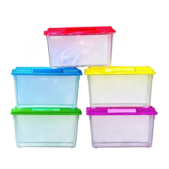 AOOOWER Reptiles Tanks Habitat Box Including Feeding Port Observation Window for Lizards
