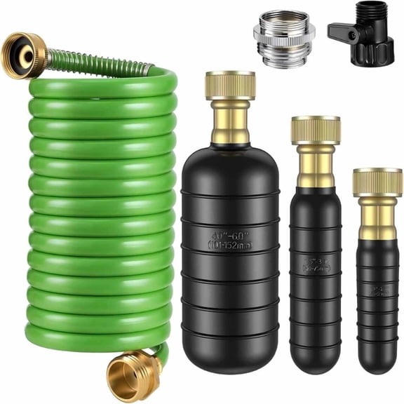 AOOOWER Retractable Brass Faucet Adapter With Flexible Hose For Garden Irrigation Drainage Set ABS Materials Leak Proof Design
