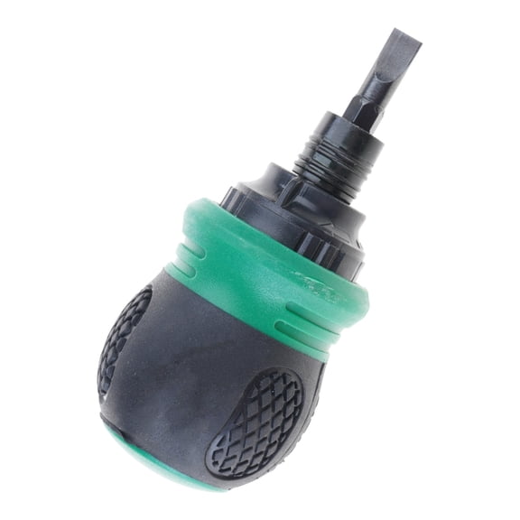 AOOOWER Retractable Ratcheting Screwdriver Double Side Bit Steel Ergonomic Handle For Home Repair And Maintenance