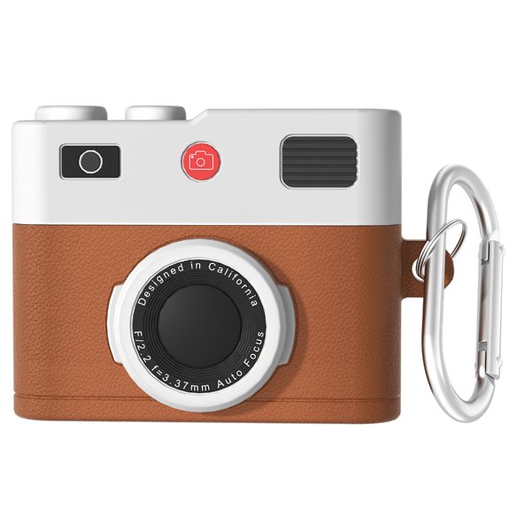 AOOOWER Retro Camera Protective Case for 4/3/Pro3 Earbuds Shell with Liquid Silicone AntiDrop Protections for Home
