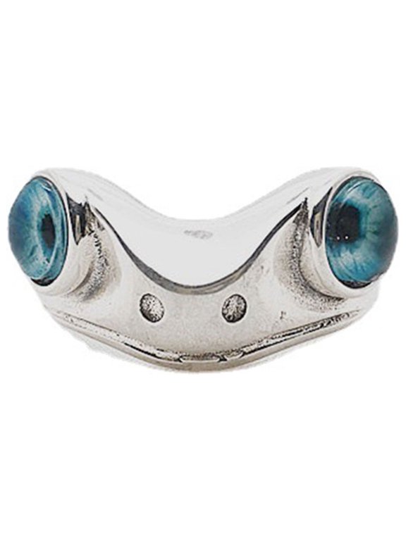Retro Silver for Frog Ring Gothic for Creative Opening Shape Ring Fashion