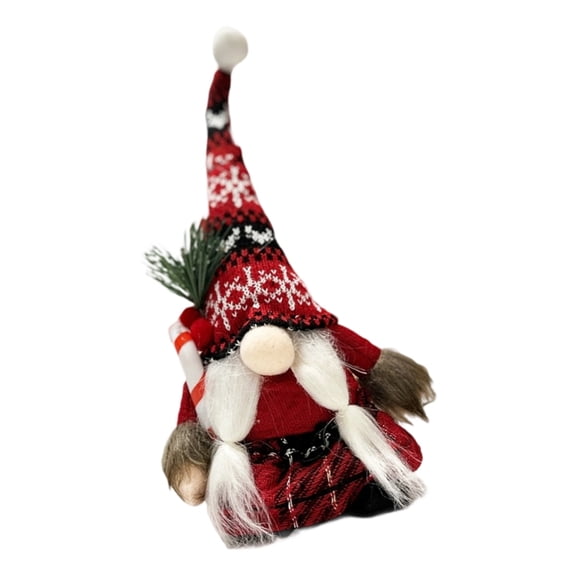 AOOOWER Reusable Festival Gnomes Statue With Soft Textiled Accent Portable for Seasonal Shelf Decorations